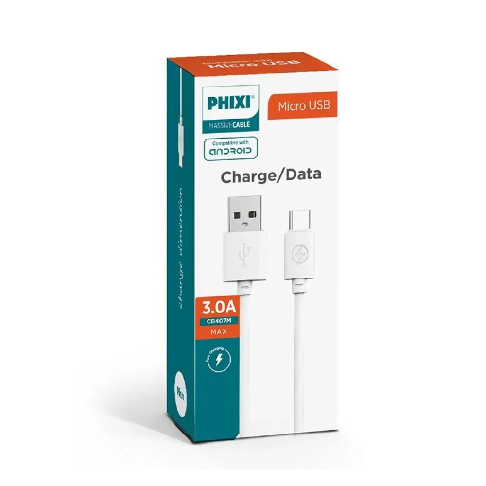 Phixi Micro 3,0 Hızlı Şarj Kablosu