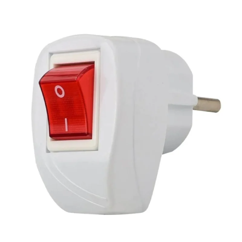 Almera Topraklı Anahtarlı Tekli Erkek Fiş Kablosuz Beyaz