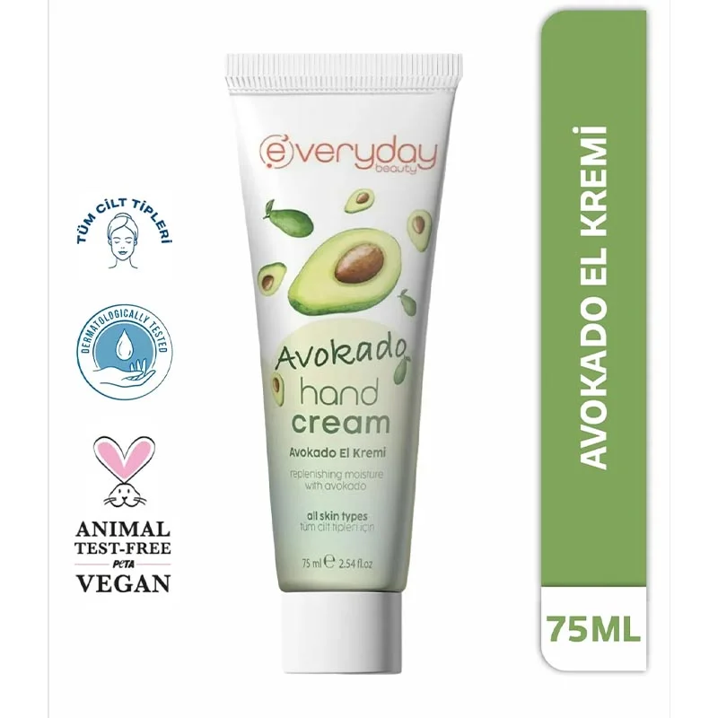 Everyday Beauty Avokado El Kremi 75 ml Derin Nemlendirme ve Besleyici Bakım