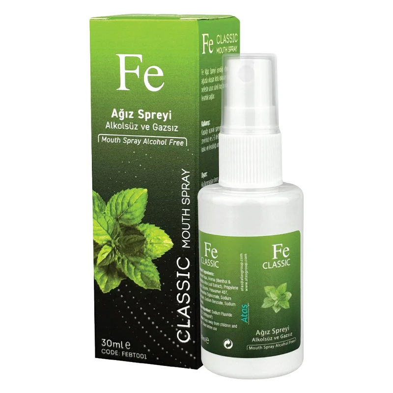 Fee Ağız Spreyi Alkolsüz ve Gazsız 30 ml Kötü Kokuları Giderir Taze Nefes Sağlar