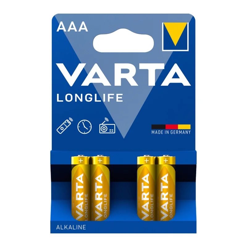 Varta Longlife Extra Alkalin İnce Pil - AAA - 4&amp;#39;lü