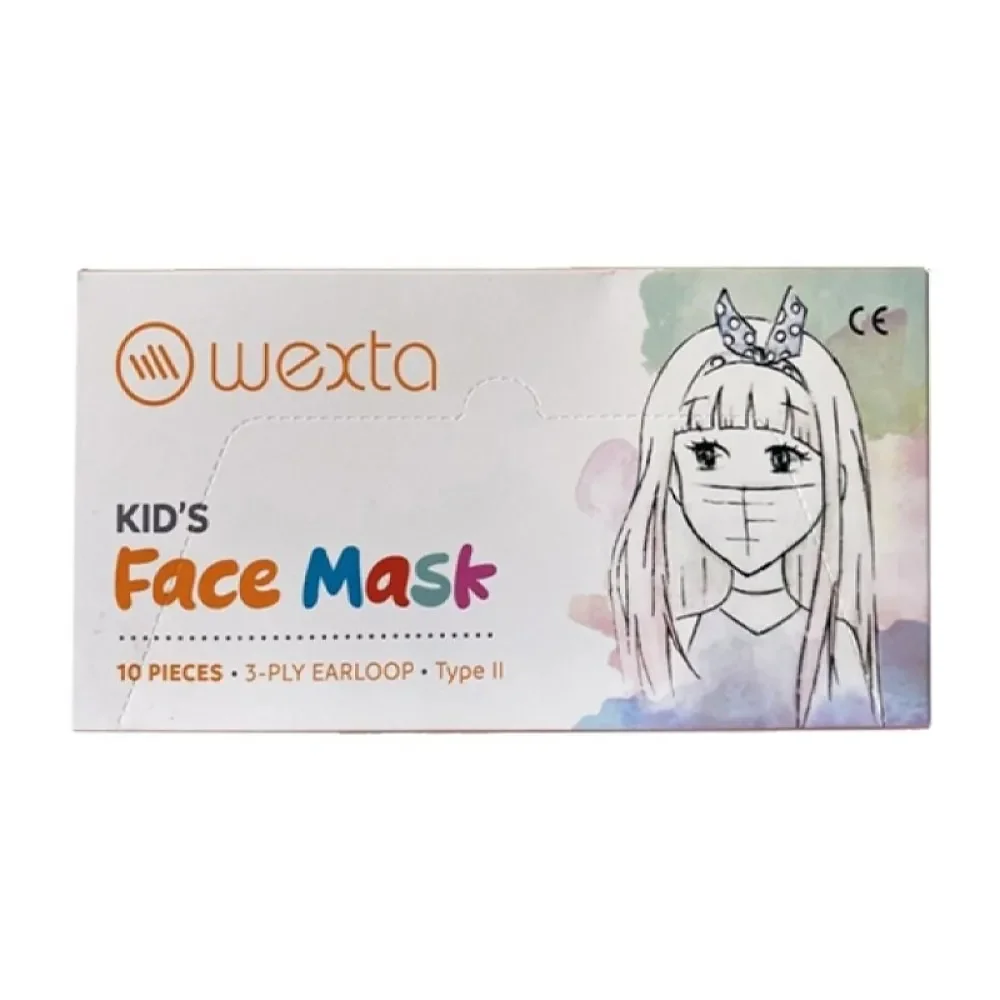 Wexta STL3PLY 10LU Meltblown Filtreli Desenli Çocuk Koruyucu Yüz Maskesi