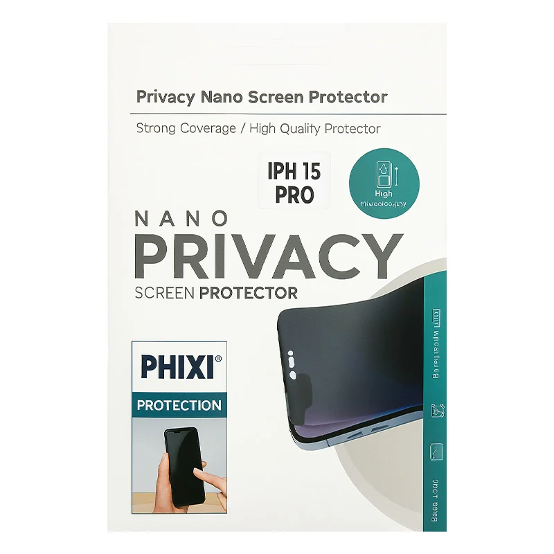 PHIXI Privacy Nano Ekran Koruyucu – iPhone 15 Pro