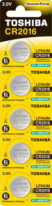 Toshiba CR 2016 Lithium Pil 5'li