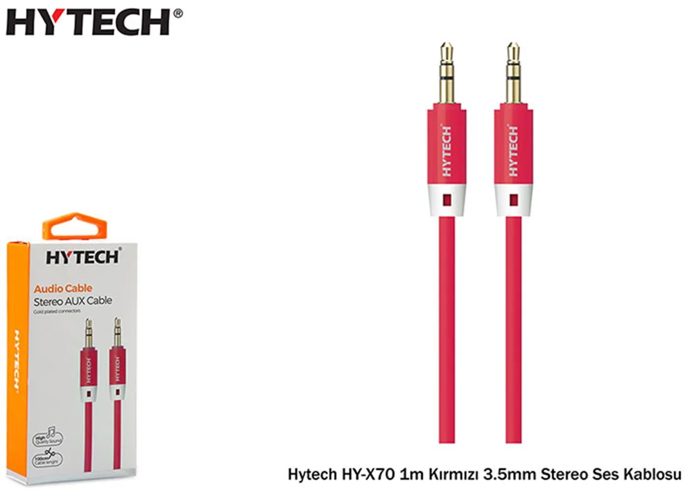 Megatech  1m Siyah 3.5mm Stereo Ses Kablosu