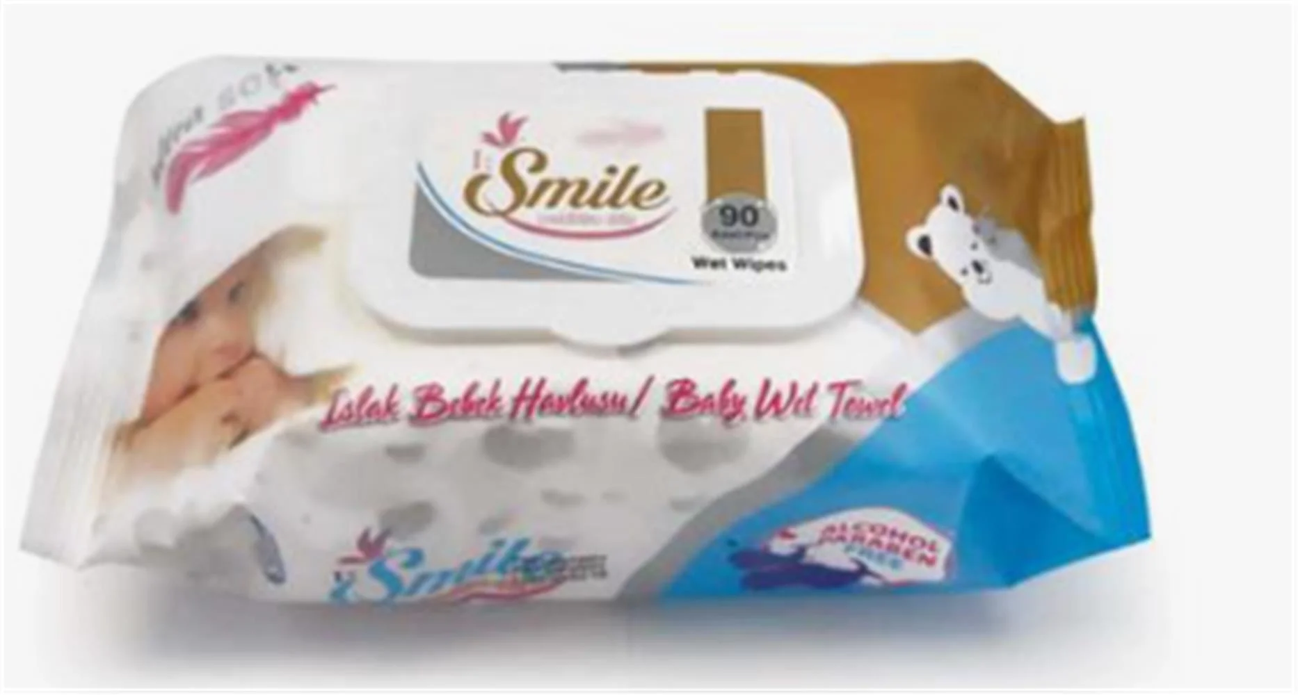 JUSS Smile 90LI Islak Mendil (Alcohol&amp;Paraben Free) (Islak Bebek Havlusu)