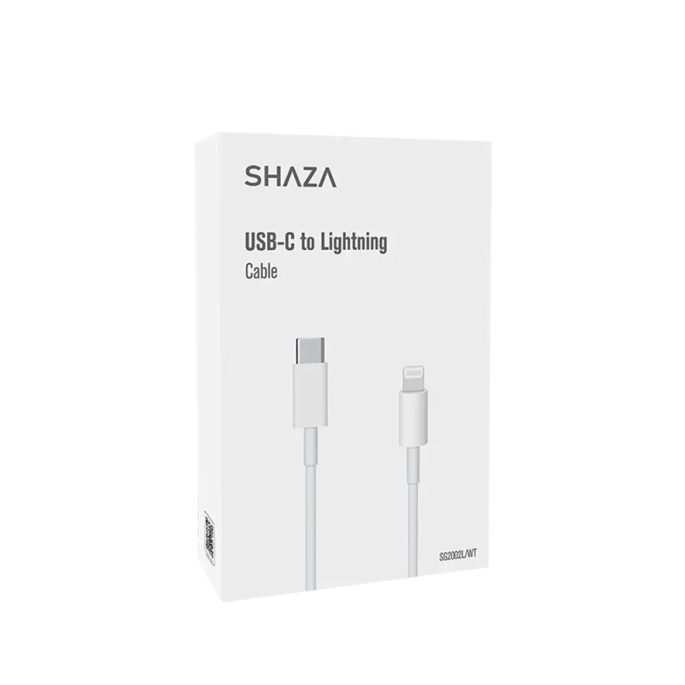 Shaza USB C- Lightning 1M 27W Destekli Şarj ve Data Kablosu SG2002L/WT