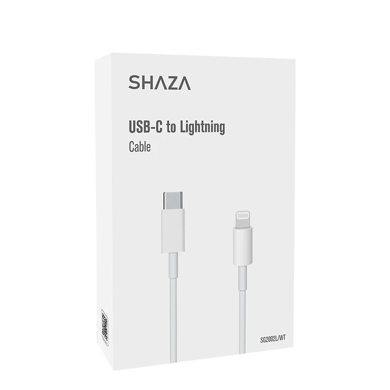 Shaza USB C- Lightning 1M 27W Destekli Şarj ve Data Kablosu SG2002L/WT