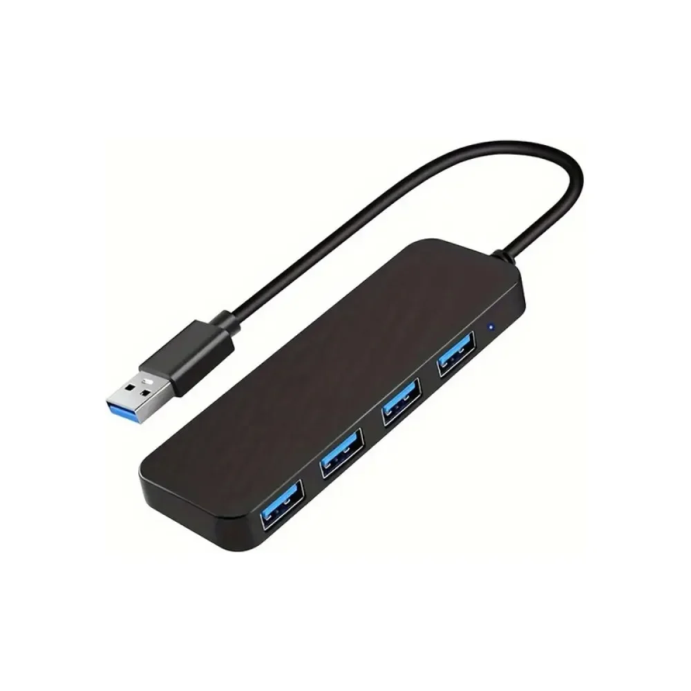 Yüksek Hızlı 4 Portlu USB 3.0 Hub - Masaüstü, Dizüstü Bilgisayar, Xbox, Flash Sürücüler, Sabit Diskler, Konsollar, Yazıcılar, PC'ler, Klavyeler için Taşınabilir Tasarımlı Kompakt Çok Portlu Adaptö