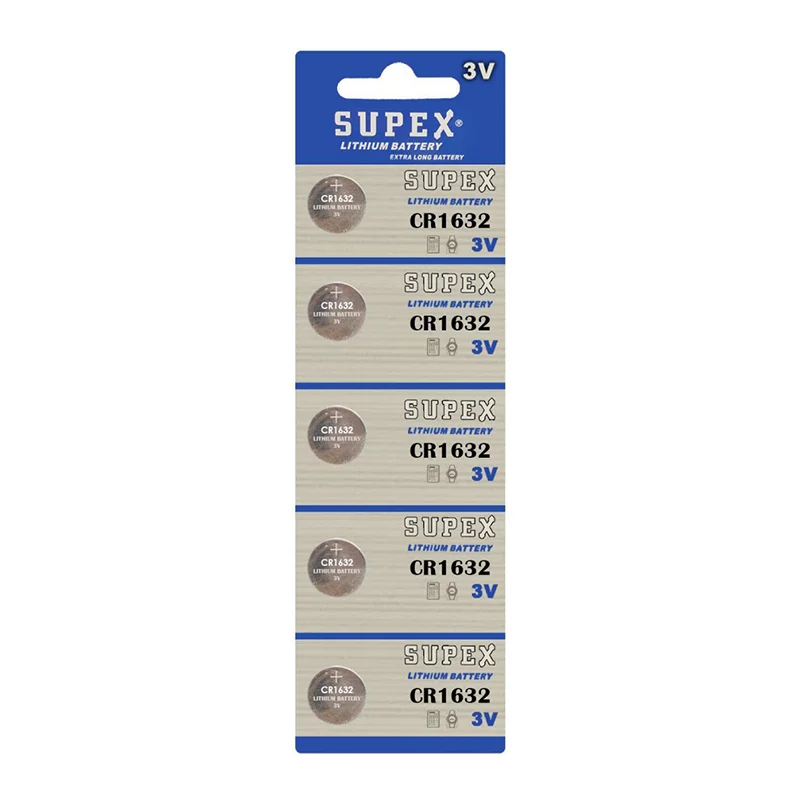 Supex CR1632-C5 3V Lityum Düğme Pil 5&amp;#39;li Paket