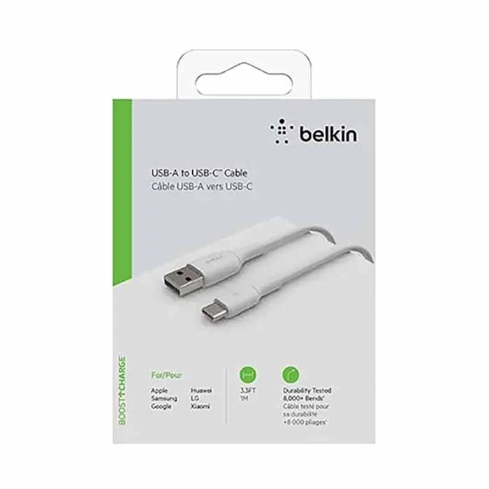 Belkin CAB001BT1MWH Type-C 1 Metre Beyaz Data &amp; Hızlı Şarj Kablo
