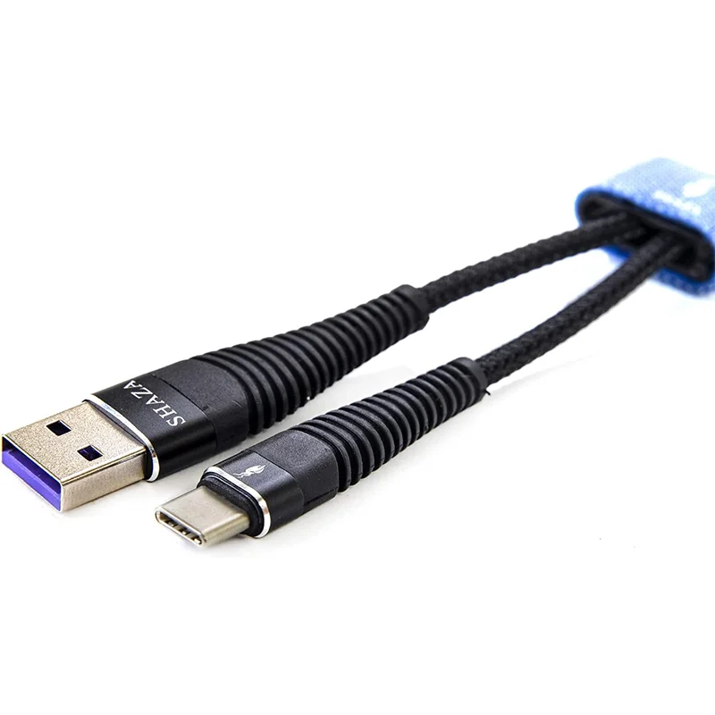 SHAZA Usb-A To Type-C PD 5A 100W Örgülü Hızlı Şarj ve Data Kablosu