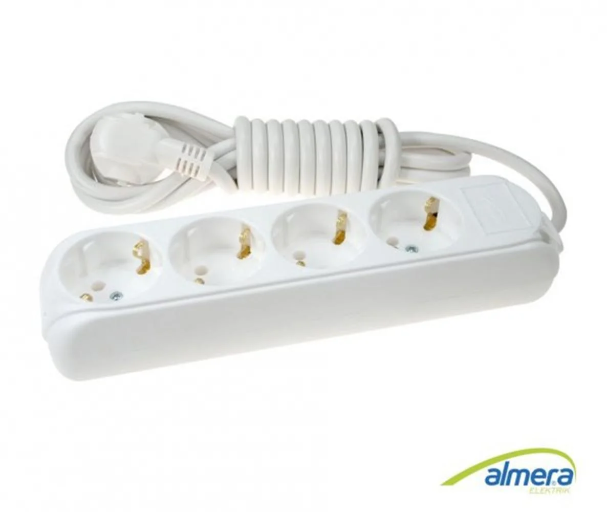 Almera 4lü 3mt Topraklı Priz (9240203)