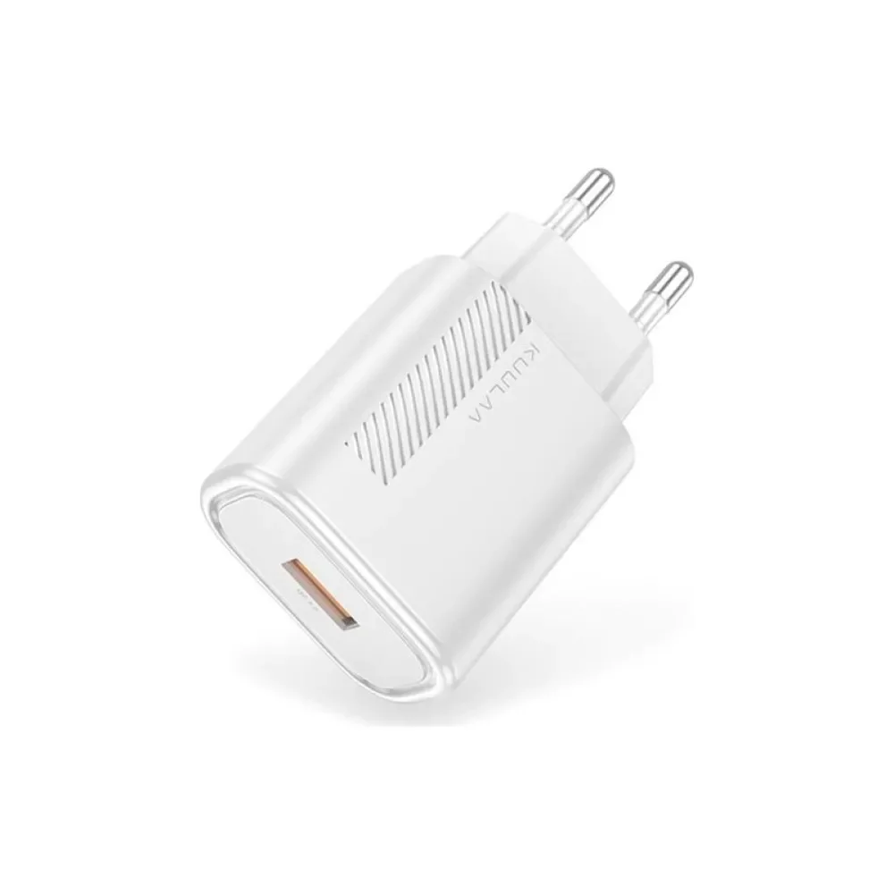 Kuulaa USB QC3.0 18W Hızlı Şarj Cihazı Şarj Aleti AL-33402,Beyaz