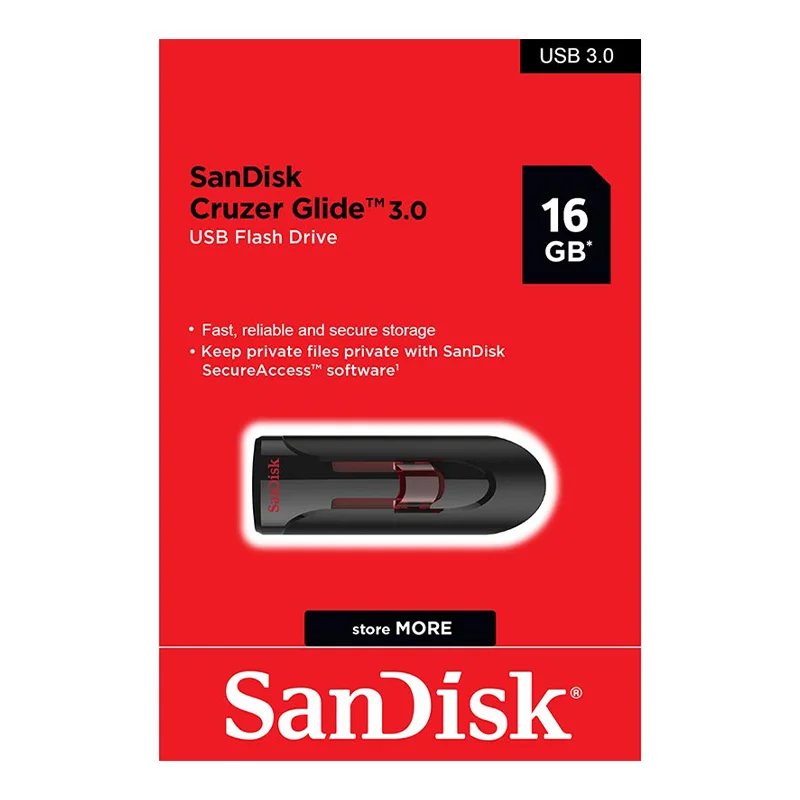 Sandisk Sdcz600016Gg35 16Gb Cruzer Glide 3.0 Usb Flash Bellek