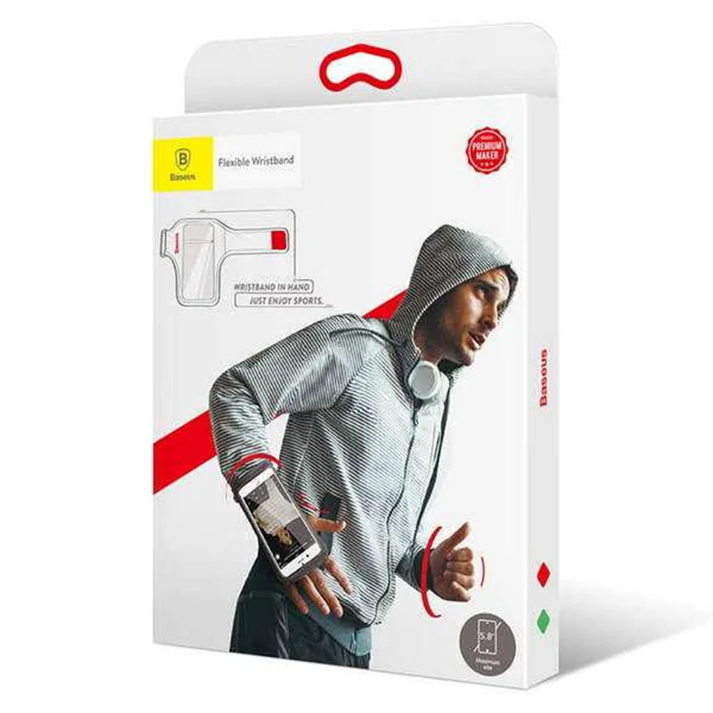 Baseus Esnek Bileklik 5,8 inç&amp;#39;e kadar Siyah/Kırmızı (CWYD-B09) (CWYD-B09 / 6953156261587)