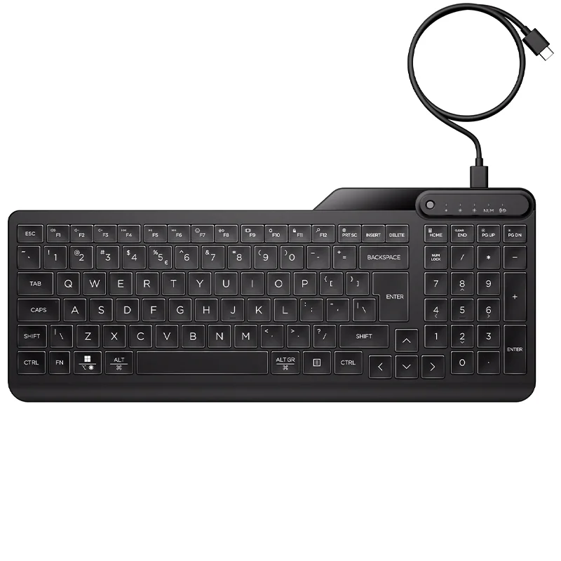 HP 405 Çoklu Cihaz Arka Aydınlatmalı Kablolu Klavye (7N7C1AA)