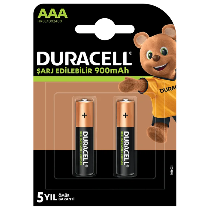 Duracell 900 Mah Şarjlı İnce Pil 2'li