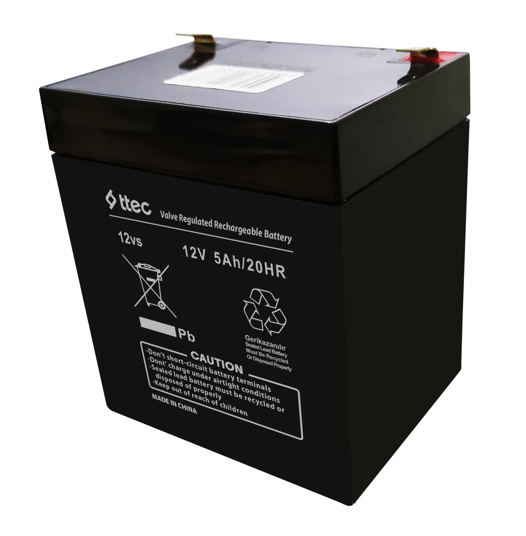TTEC 12V 5AH BAKIMSIZ KURU AKÜ