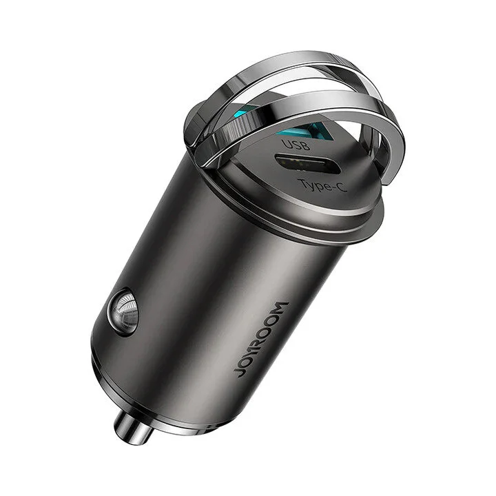 JOYROOM C-A35 45W MİNİ DUAL PORT CAR CHARGER GRAY