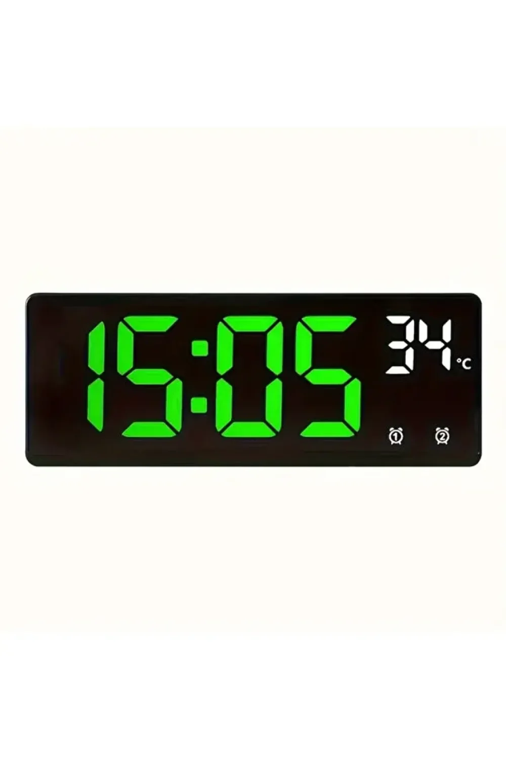 Nie Fantezi Temalı Dijital Alarm Saat, Ayna Yüzeyi, LED Ekran, Sıcaklık ve Tarih, 5 Parlaklık Seviyesi, 2 Özelleştirilebilir Alarm Ayarı, Uykuya Dalma Fonksiyonu, Ses Kontrolü - Plastik Dikdörtgen Şek