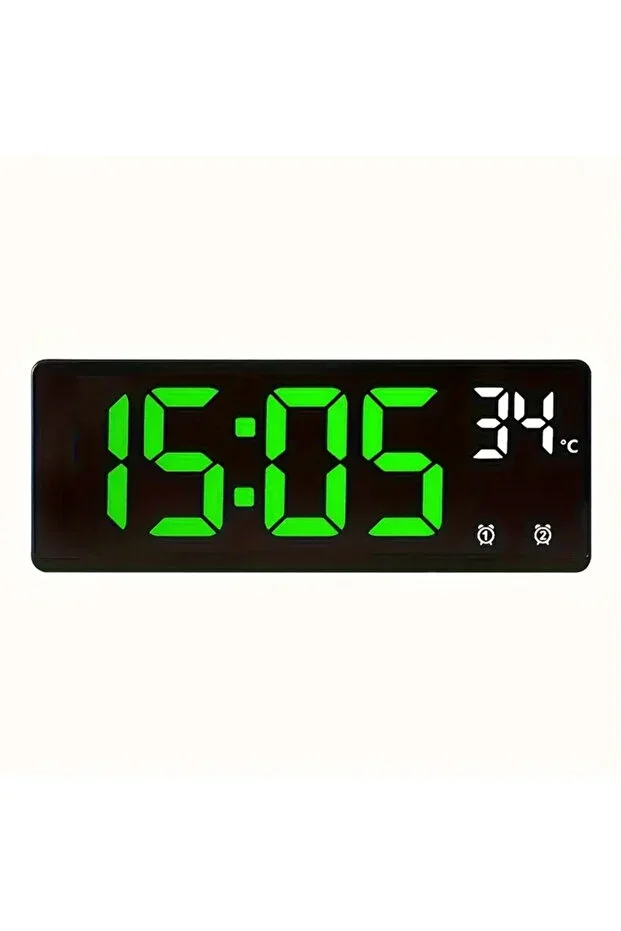Nie Fantezi Temalı Dijital Alarm Saat, Ayna Yüzeyi, LED Ekran, Sıcaklık ve Tarih, 5 Parlaklık Seviyesi, 2 Özelleştirilebilir Alarm Ayarı, Uykuya Dalma Fonksiyonu, Ses Kontrolü - Plastik Dikdörtgen Şek