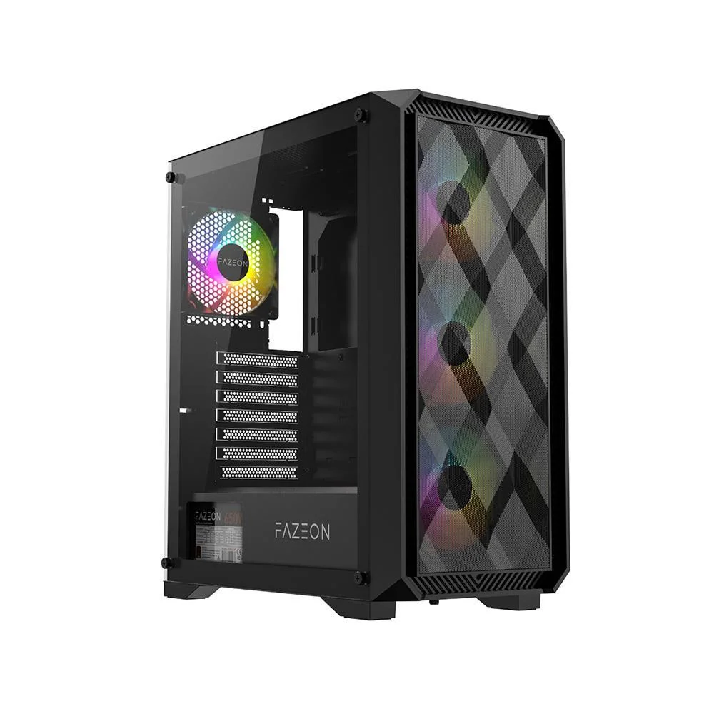 FAZEON F4 650W 80PLUS BRONZE Mesh 4x120mm ARGB Fanlı ATX Bilgisayar Kasası