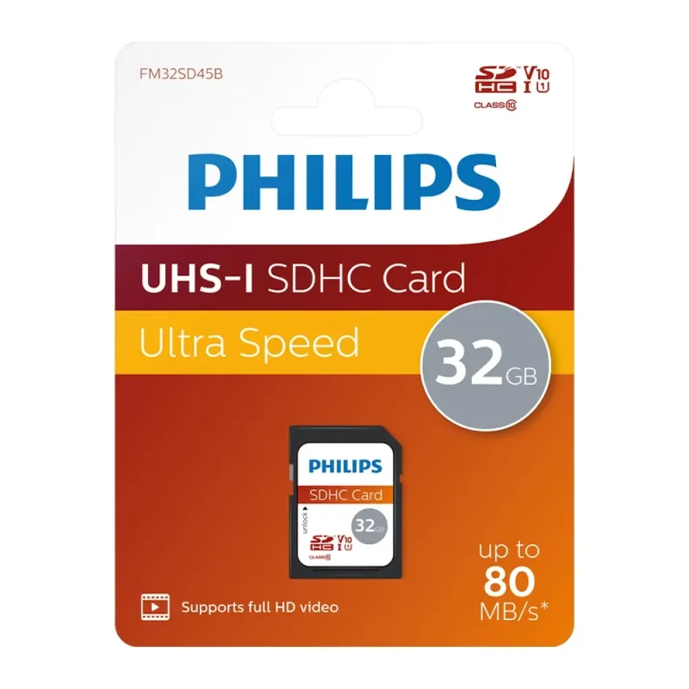 Philips SDHC Kart 32GB Class10 UHS-I U1