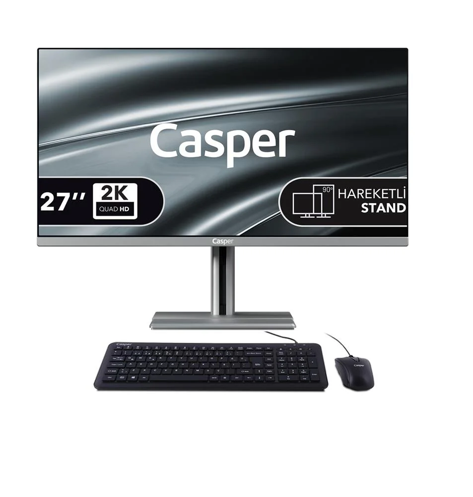 Casper Nirvana A97.1362-BE00X-V-G-K Gri i7 13620H 16GB 500GB NVME SSD 27" Pivot FreeDOS All In One