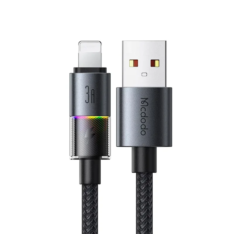 MCDODO CA-8170 USB-A TO LİGHNİNG 7 RENKLİ IŞIKLI 1.2M KABLO