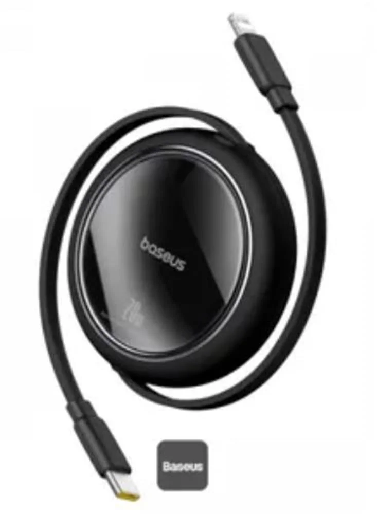 Baseus P10364501111-00 Free2Pull Makaralı Şarj Kablosu USB-C-Lightning 20W 1m