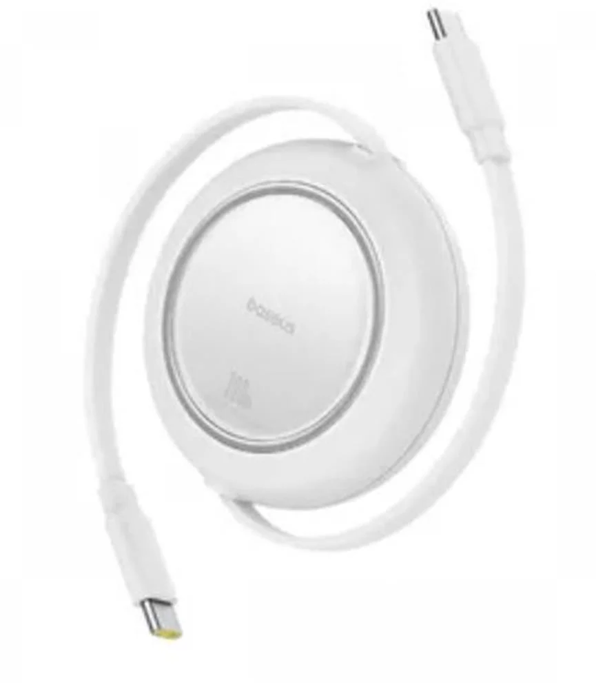 Baseus P10364500213-01 100W 1,5m ree2 Pull Mini Kablolu USB-C Şarj Kablosu Beyaz