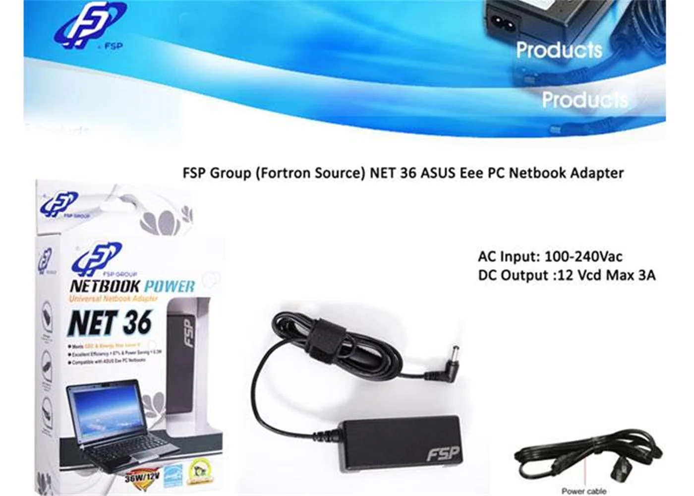 Fsp net36 36w Notebook Adaptörü