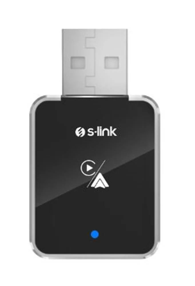S-Link SL-CAR01 2in1 Android ve Apple Cihazlar Kablosuz Android Auto ve Carplay Adaptörü