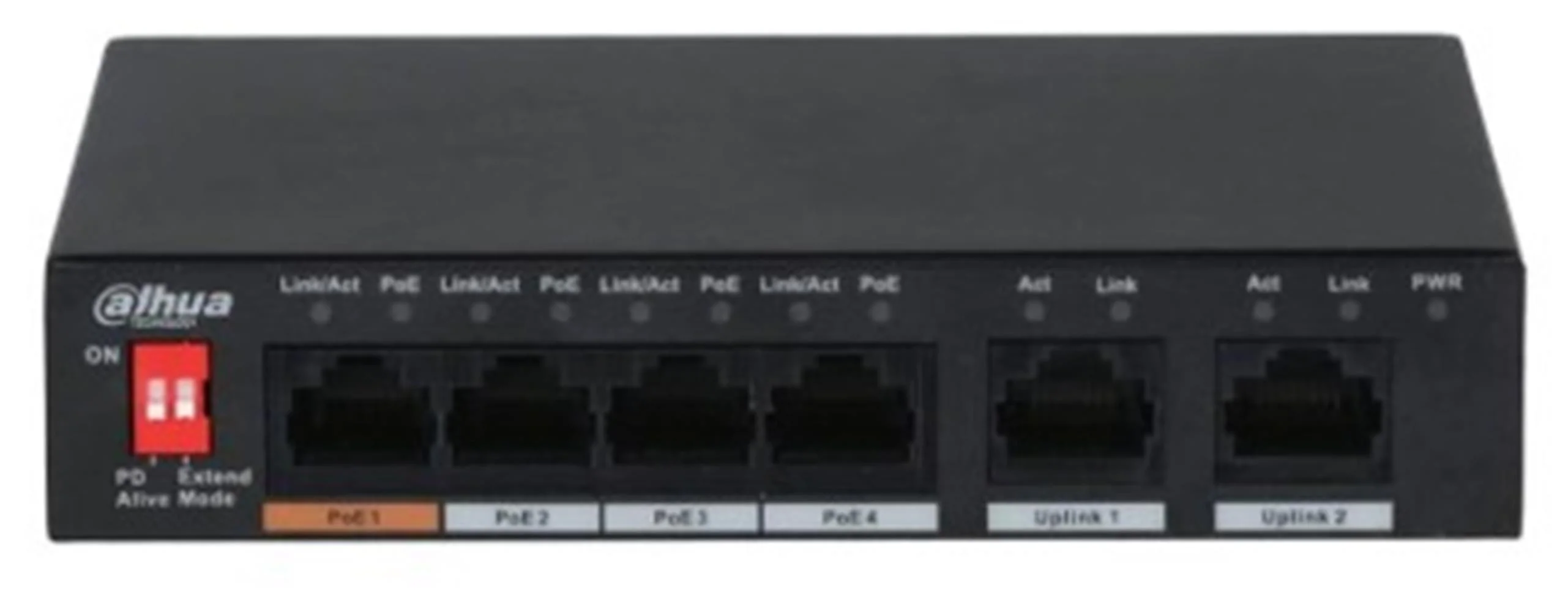 Dahua PFS3006-4ET-60 6 Port 10-100 (4 Poe + 2fe Uplınk Toplam 60W Poe)