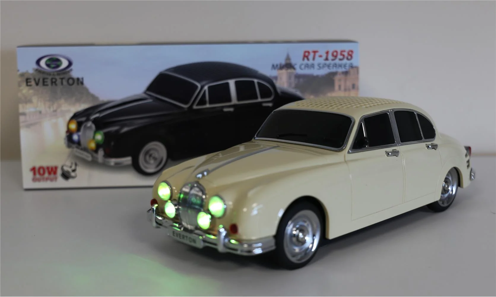 EVERTON RT-1958 Bej Arabalı  Bluetooth Fm-Usb-Tf-Aux Şarjlı Nostaljik Radyo