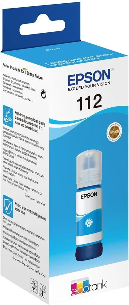 Epson 112 Cyan Mavi Şişe Mürekkep C13T06C24A