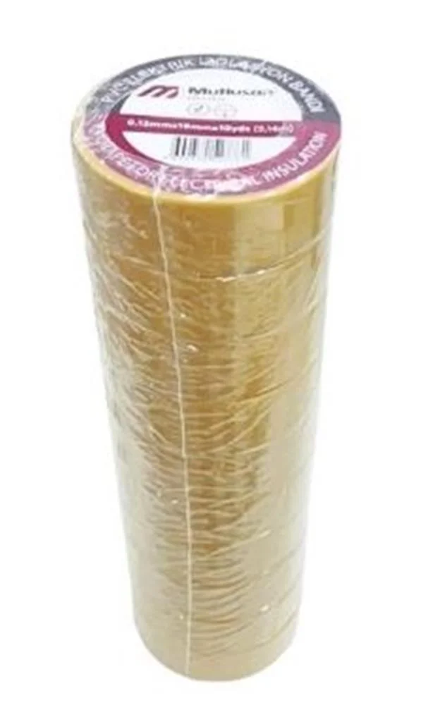 Mutlusan 10-19 İzole Bant 10lu(Elektrik Bant) Sarı 065133141019