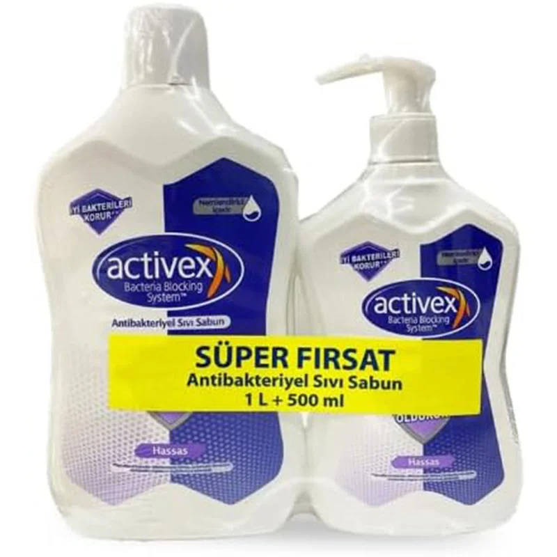 Activex Sıvı Sabun (1L+500 Ml) Hassas İkili Set