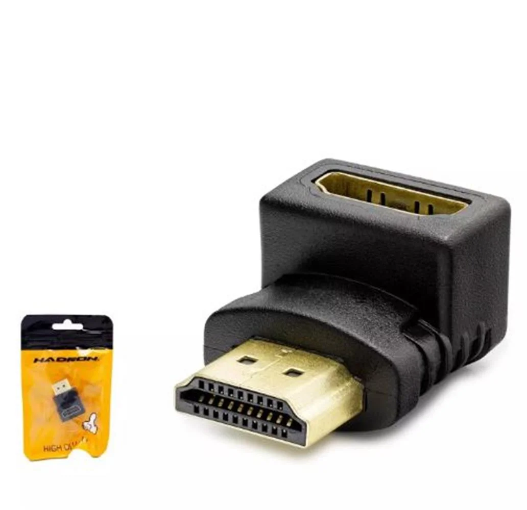 HADRON HDX1258 HDMI (M) TO HDMI (F) ADAPTÖR L TİP SİYAH