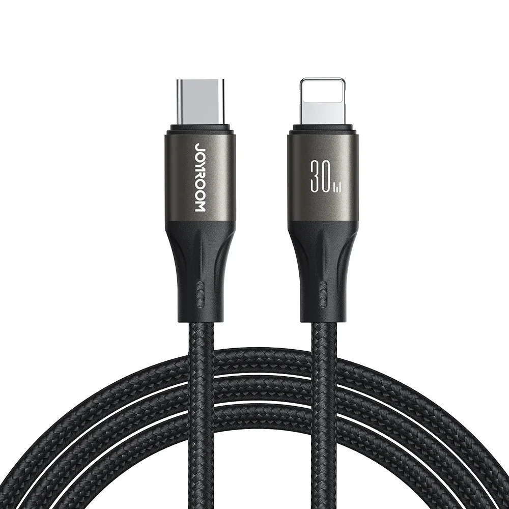 JOYROOM S-A25 30W TYPE C-LIGHTNING CABLE 1.2M BLCK