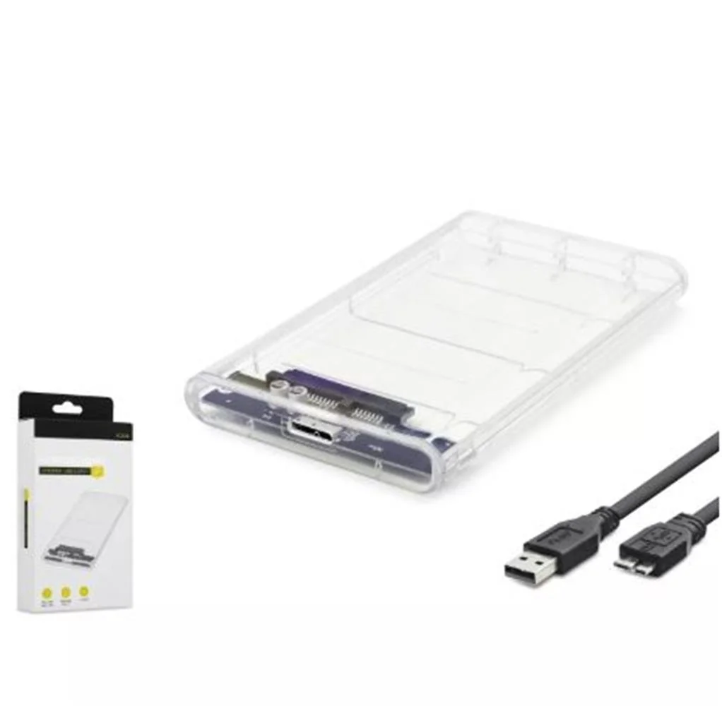 HADRON HDX1760 HDD KUTU USB3.0 PLASTİK SATA 2.5" TRANSPARENT