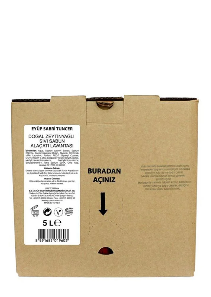Eyüp Sabri Tuncer Zeytinyağlı Sıvı Sabun Bodrum Mandalinası 5lt Bag In Box Endüstriyel