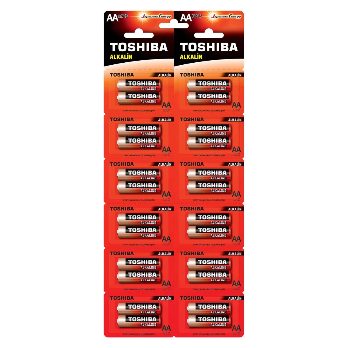 TOSHIBA LR6 24LÜ KARTELA ALKALİN KALEM PİL