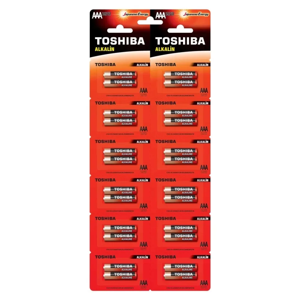 TOSHIBA LR03 24LÜ KARTELA ALKALİN İNCE PİL