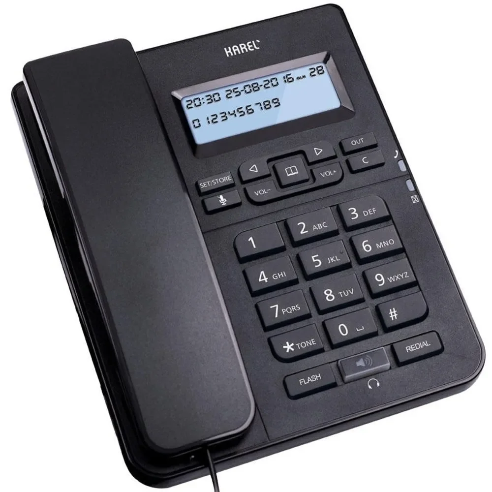 KAREL TM145 SİYAH ANALOG TELEFON CID