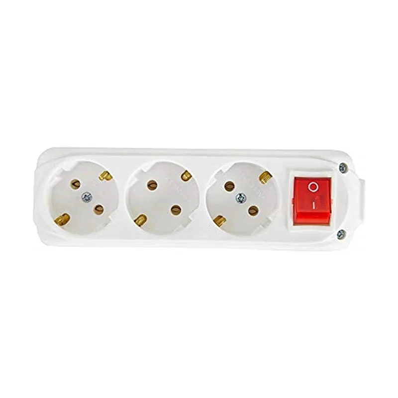 Almera 3lü Anahtarlı Topraklı Klemensli Priz