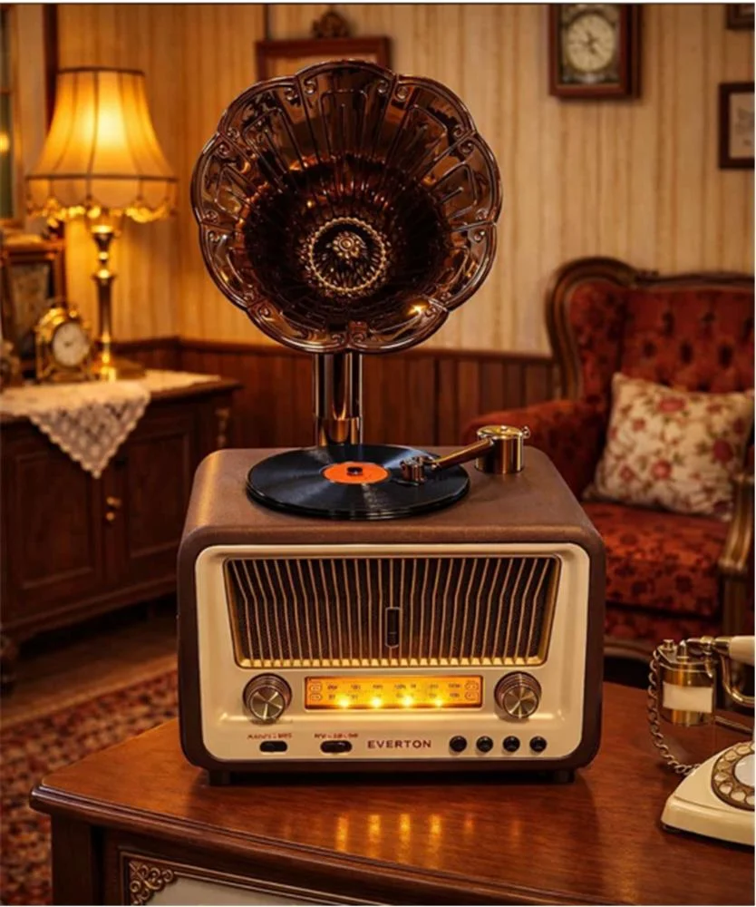 Everton Rt-608  Bluetooth Fm-Usb-Tf-Aux  Şarjlı Nostaljik Radyo