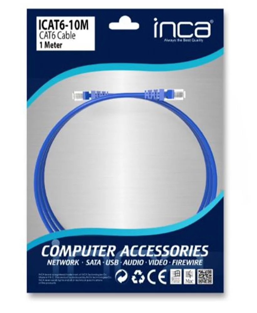 INCA ICAT6-10M 1  Metre Gri Kablo