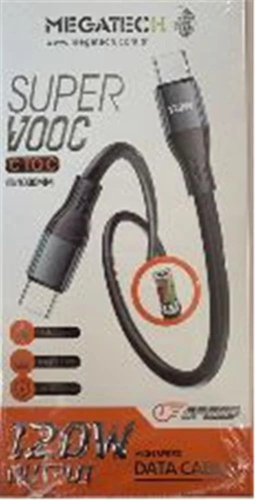 Megatech MT-120T Hasır 120W Type-C To Type-c Data Kablosu